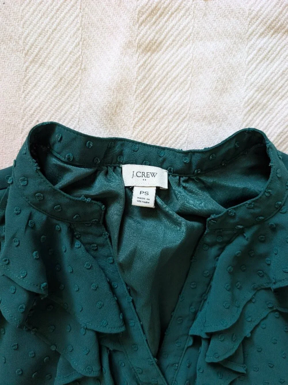 Green J-Crew button down blouse - size S